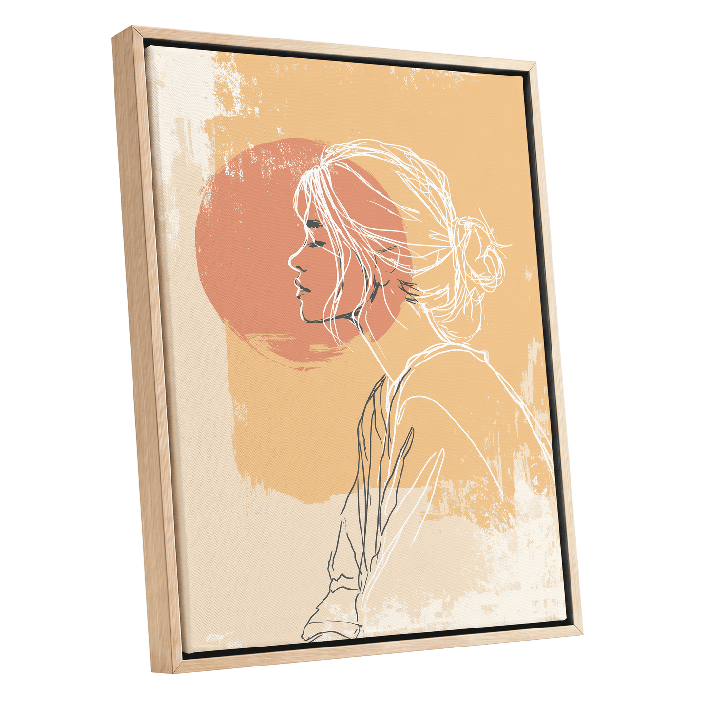 Sunlit Profile Line Art