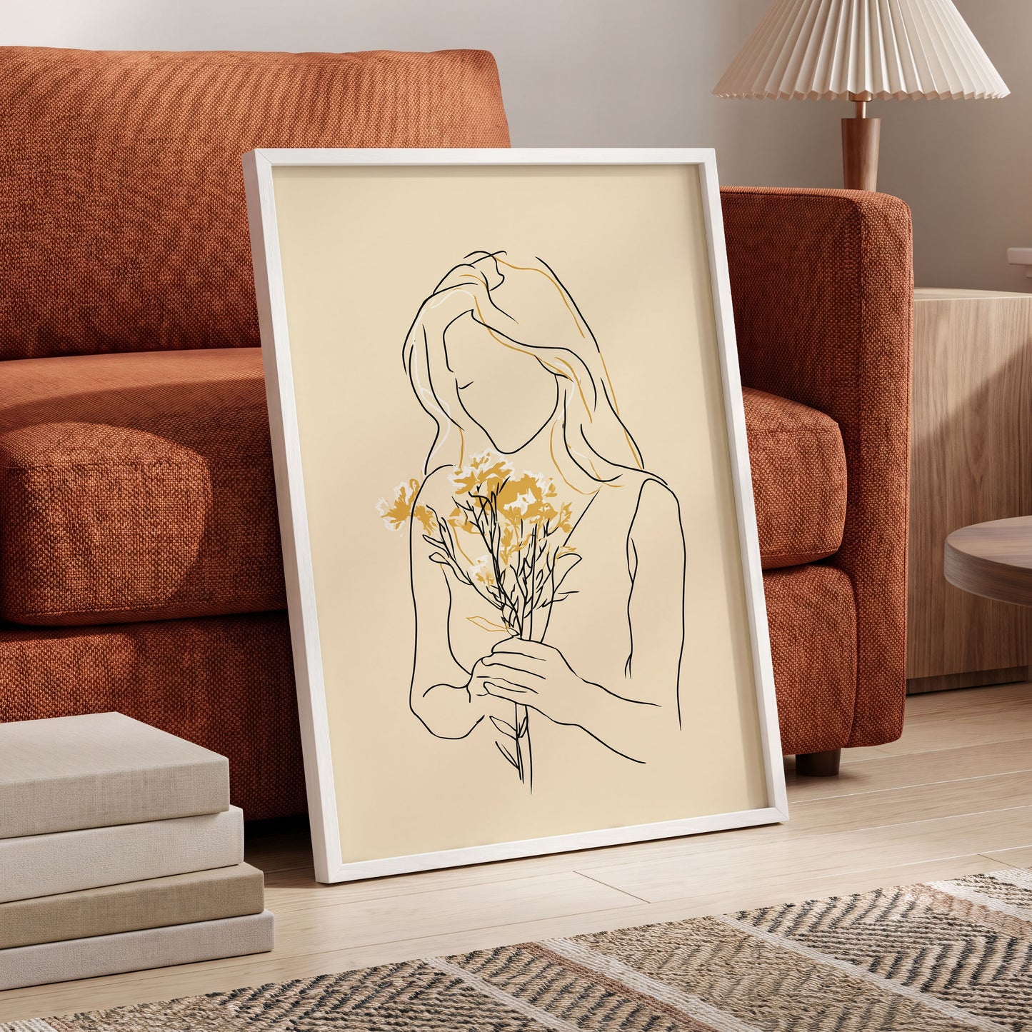Golden Floral Silhouette