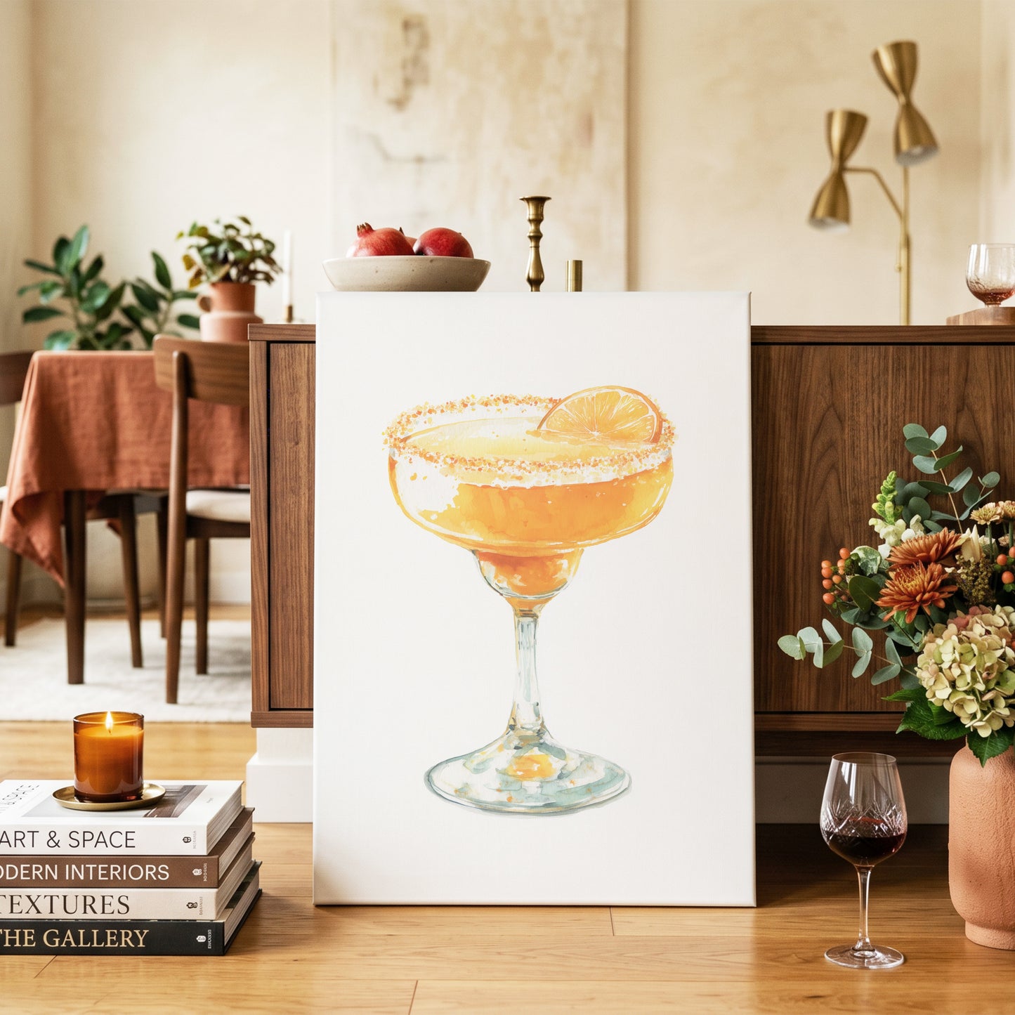 Citrus Hour – canvas wall art in a styled interior, gallery view 2