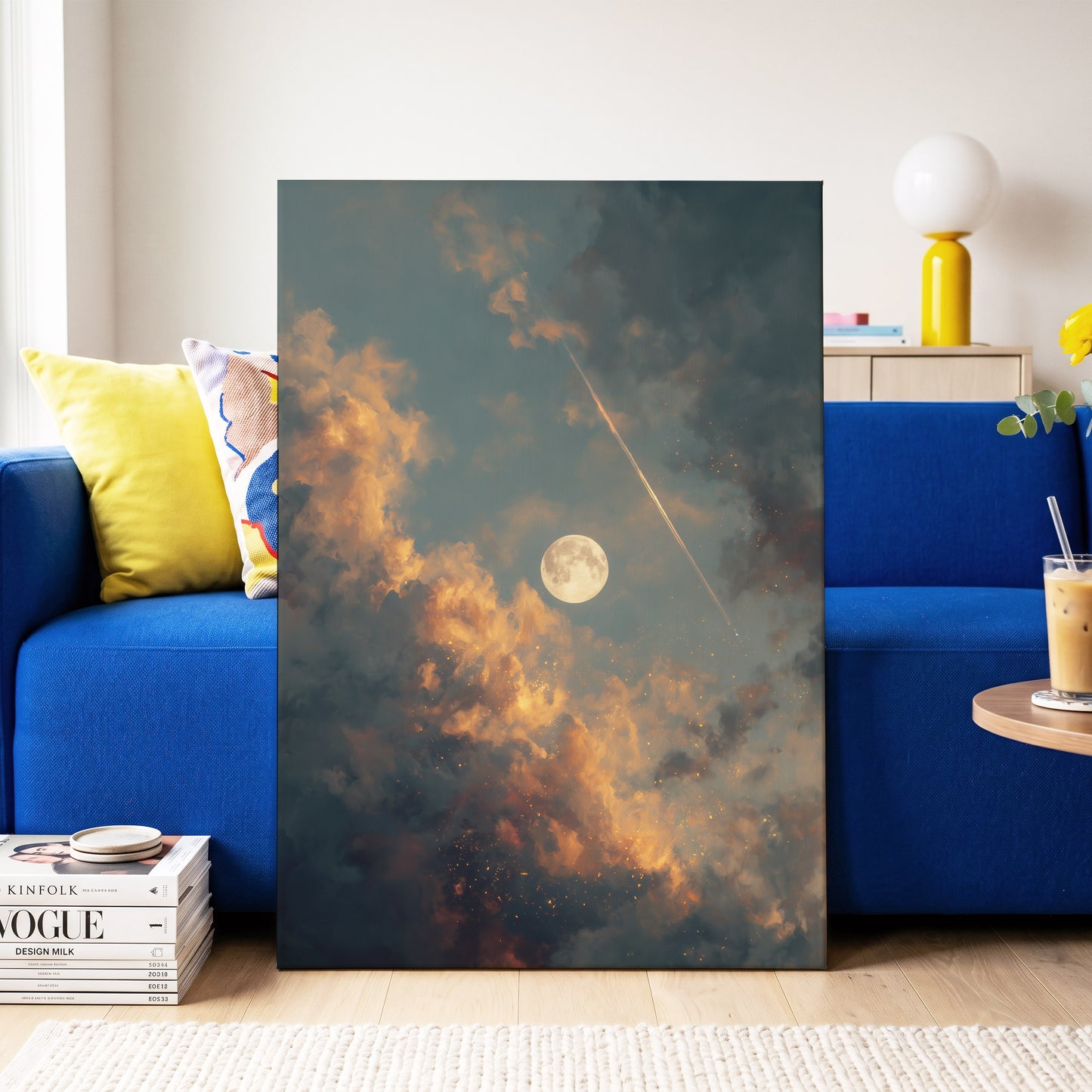 Ember Moon – canvas wall art in a styled interior, gallery view 2