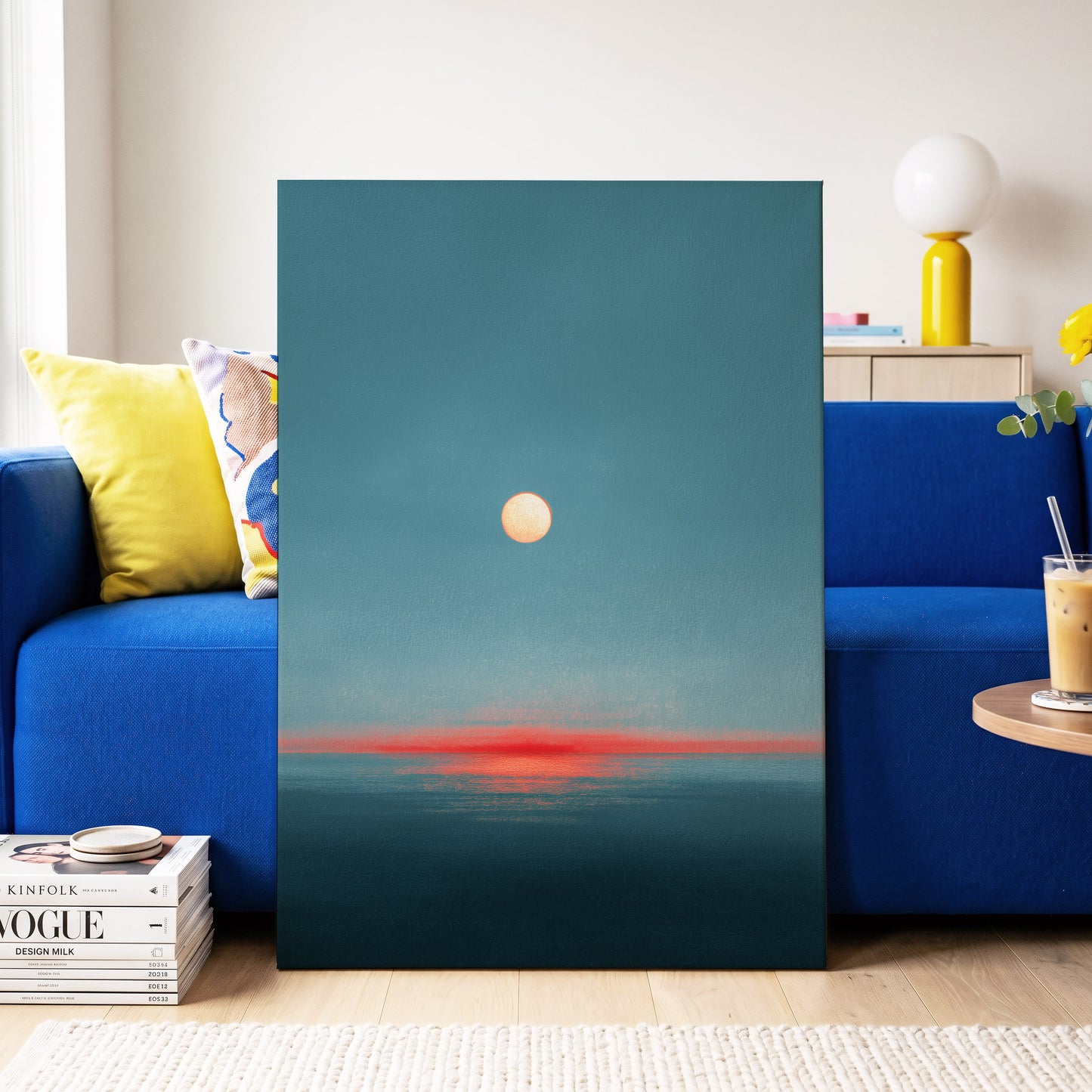 Ember Tide – canvas wall art in a styled interior, gallery view 2