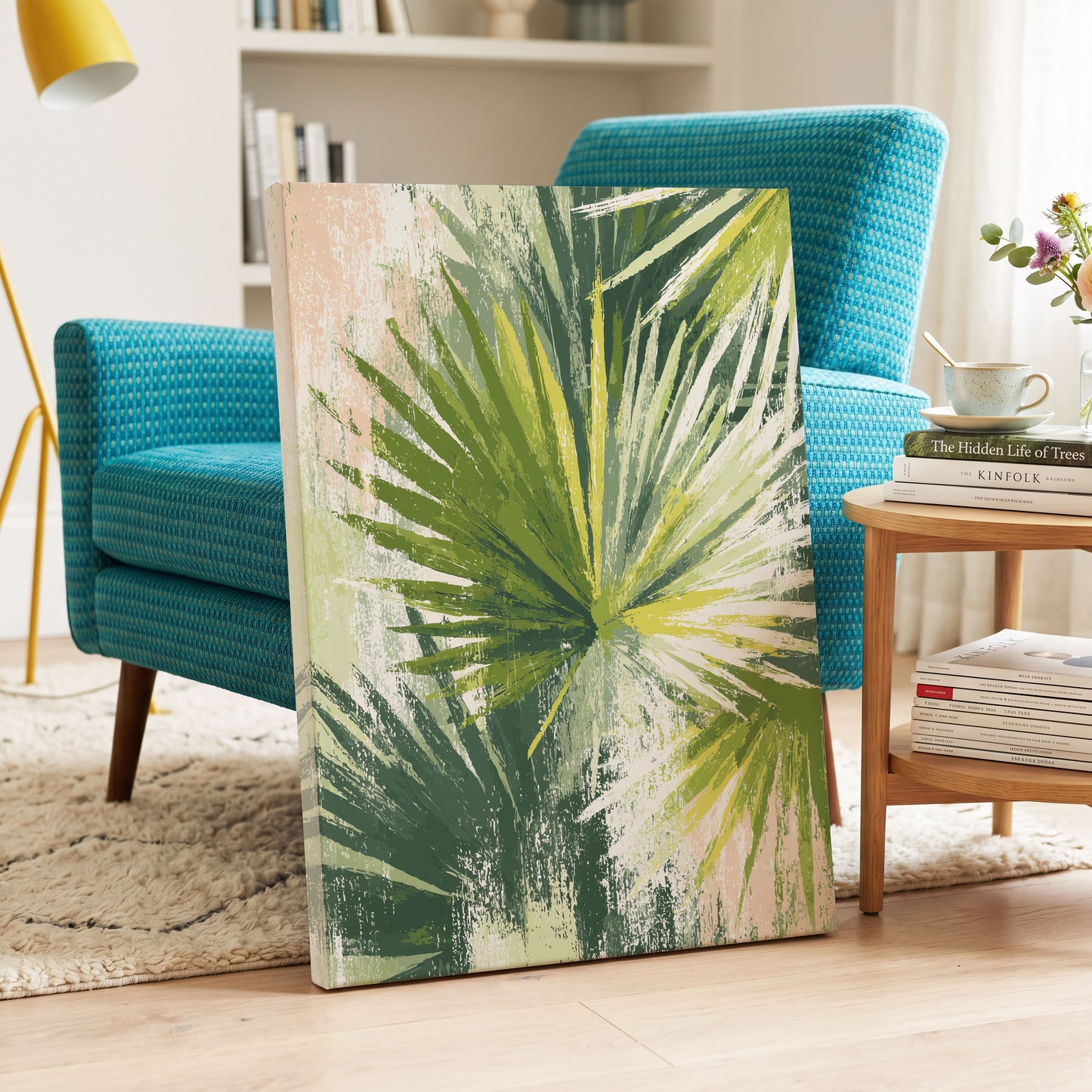 Verdant Fanburst – canvas wall art in a styled interior, gallery view 2