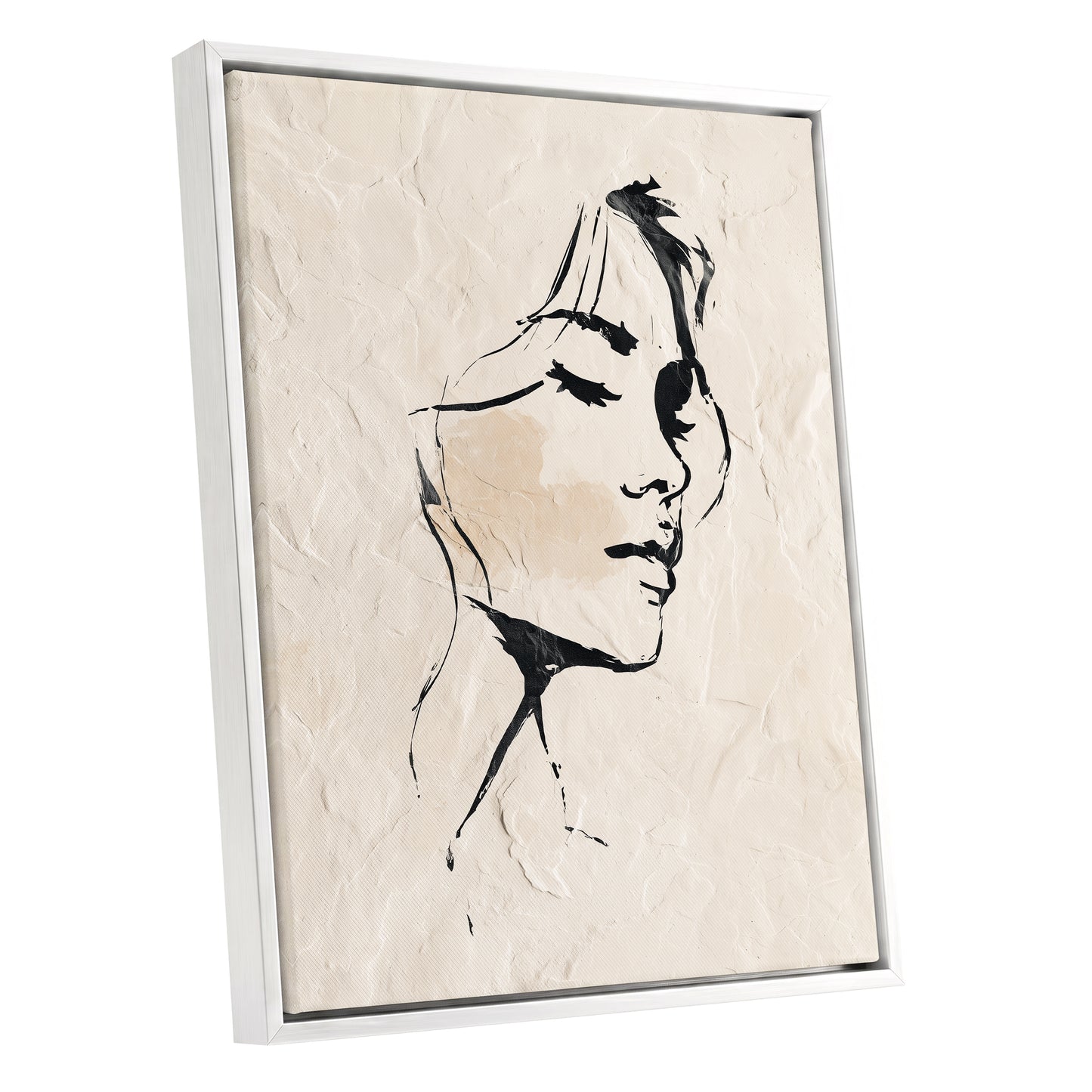 Black Ivory Minimal Abstract Man Face Line Art