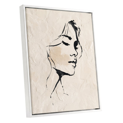 Black Ivory Minimal Abstract Man Face Line Art