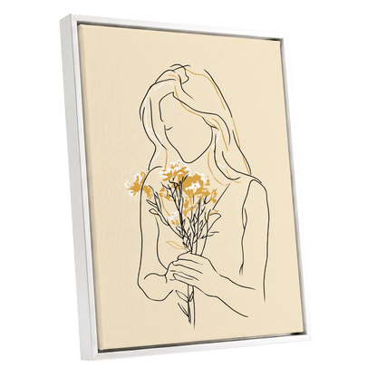 Golden Floral Silhouette