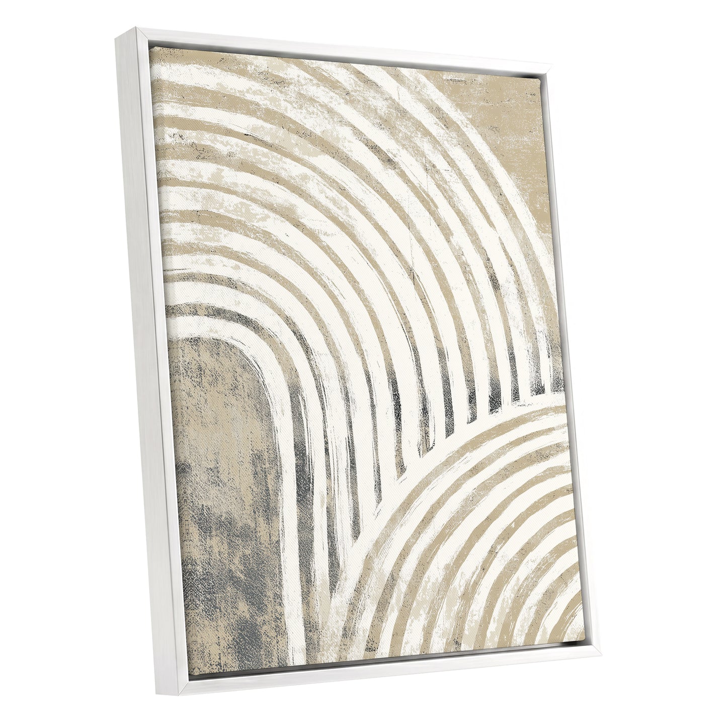 Neutral Beige Layered Rainbow Wall Art