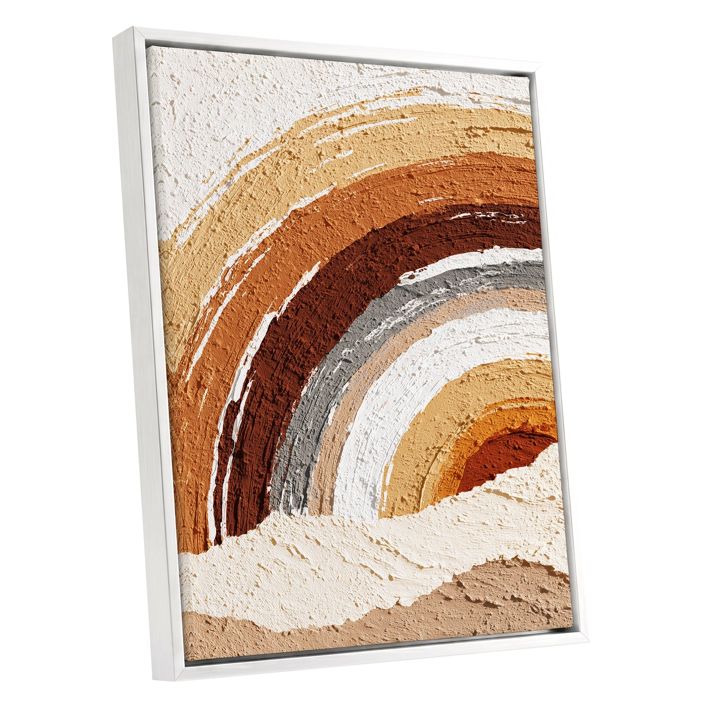 Terracotta Ochre Textured Rainbow Arch Wall Art