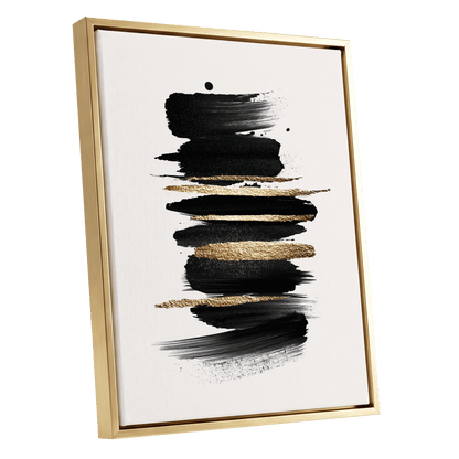 Black Gold Brushstrokes