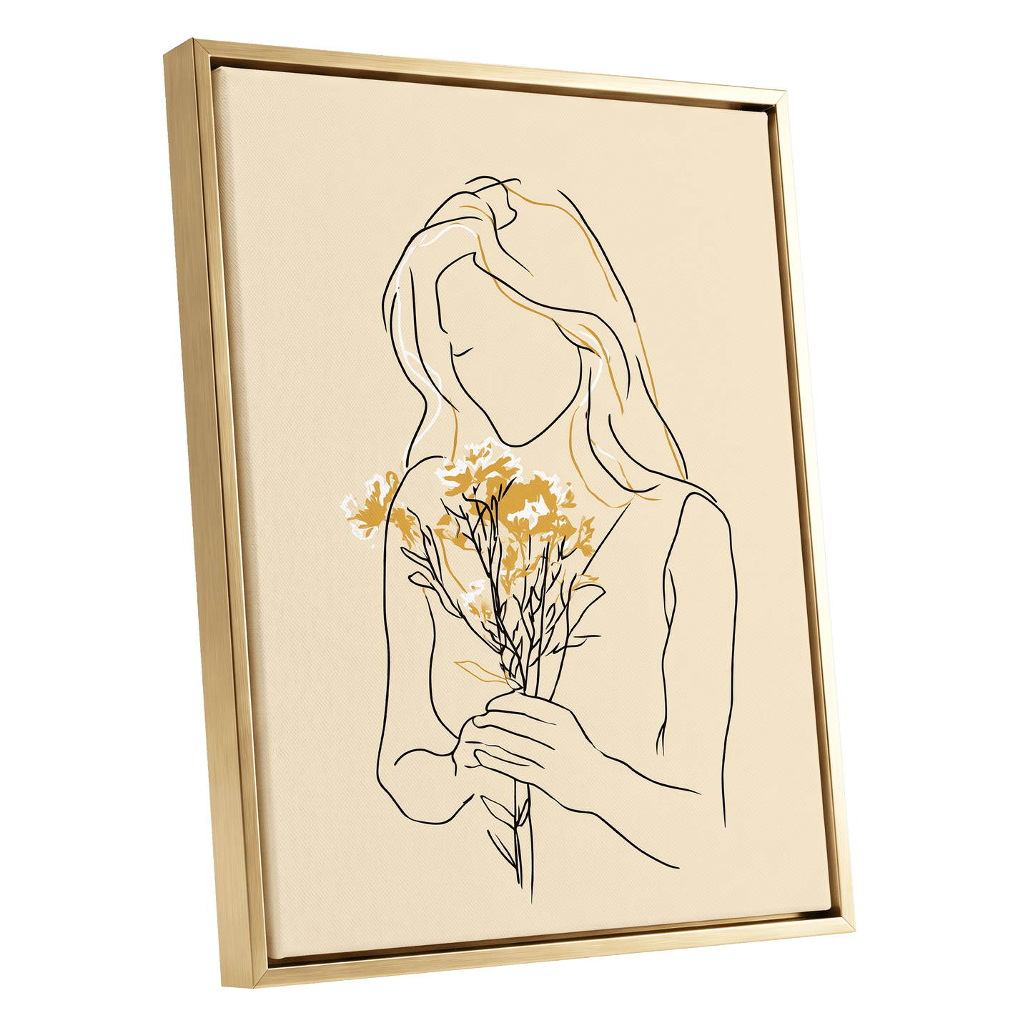 Golden Floral Silhouette