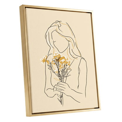 Golden Floral Silhouette