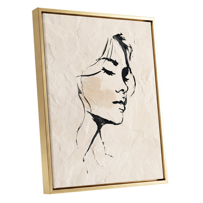 Black Ivory Minimal Abstract Man Face Line Art