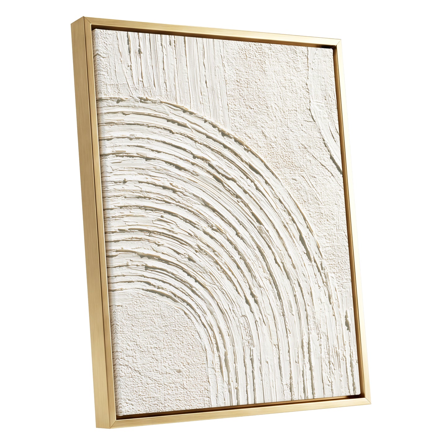 Ivory Beige Textured Single Arch Abstract Art