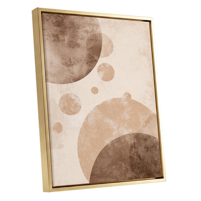 Neutral Brown Geometric Circles Abstract Wall Art