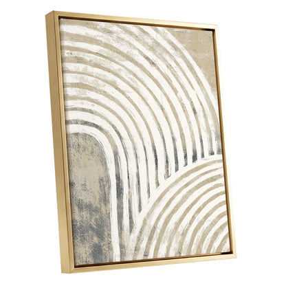 Neutral Beige Layered Rainbow Wall Art