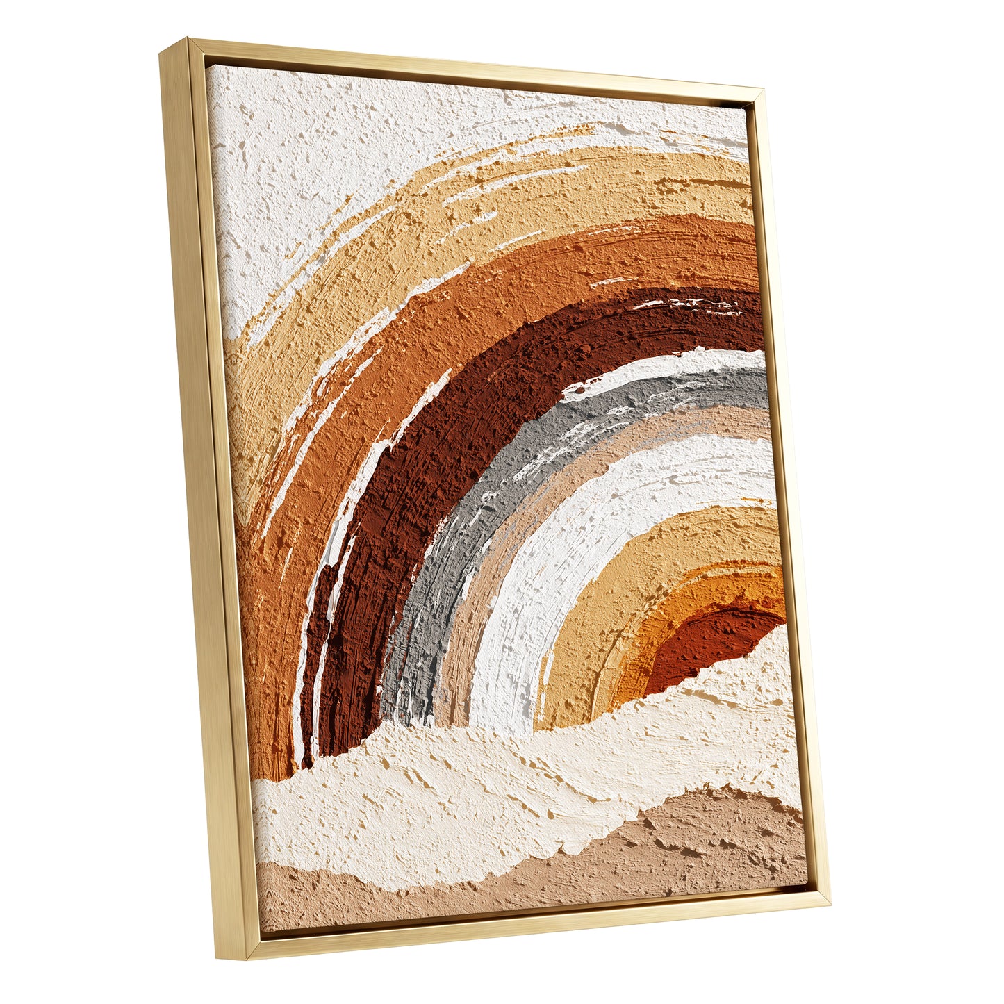 Terracotta Ochre Textured Rainbow Arch Wall Art