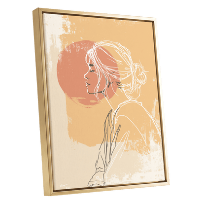 Sunlit Profile Line Art