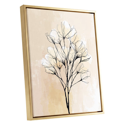 Neutral Cream Botanical Line Art Wall Art