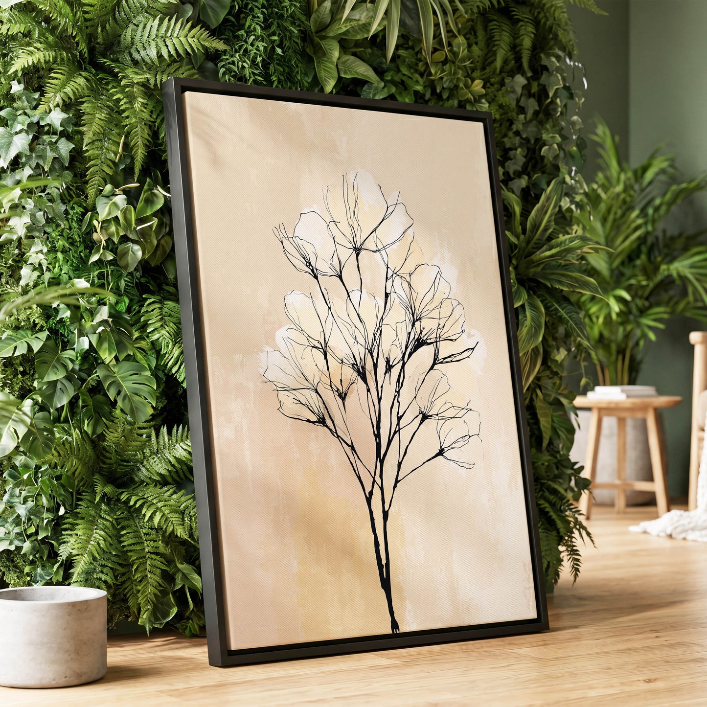 Neutral Floral Line Art