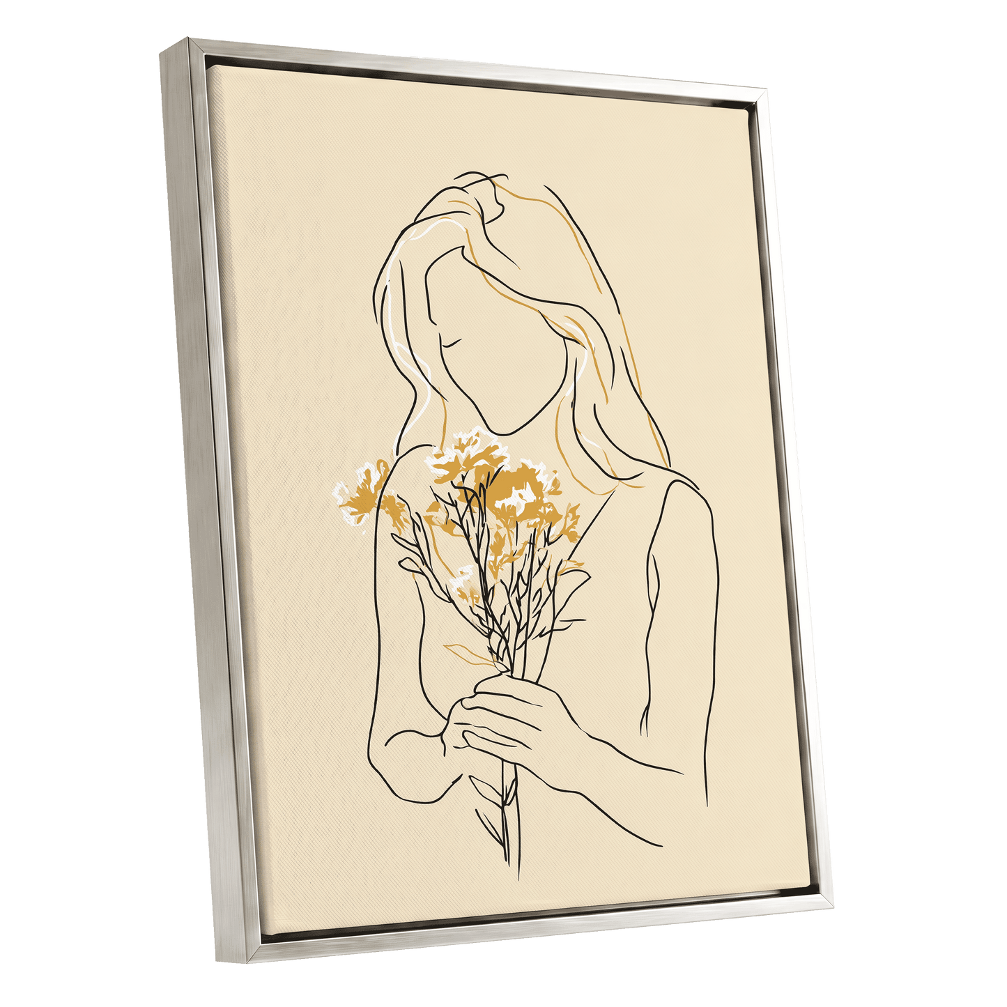 Golden Floral Silhouette
