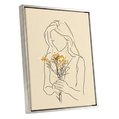 Golden Floral Silhouette