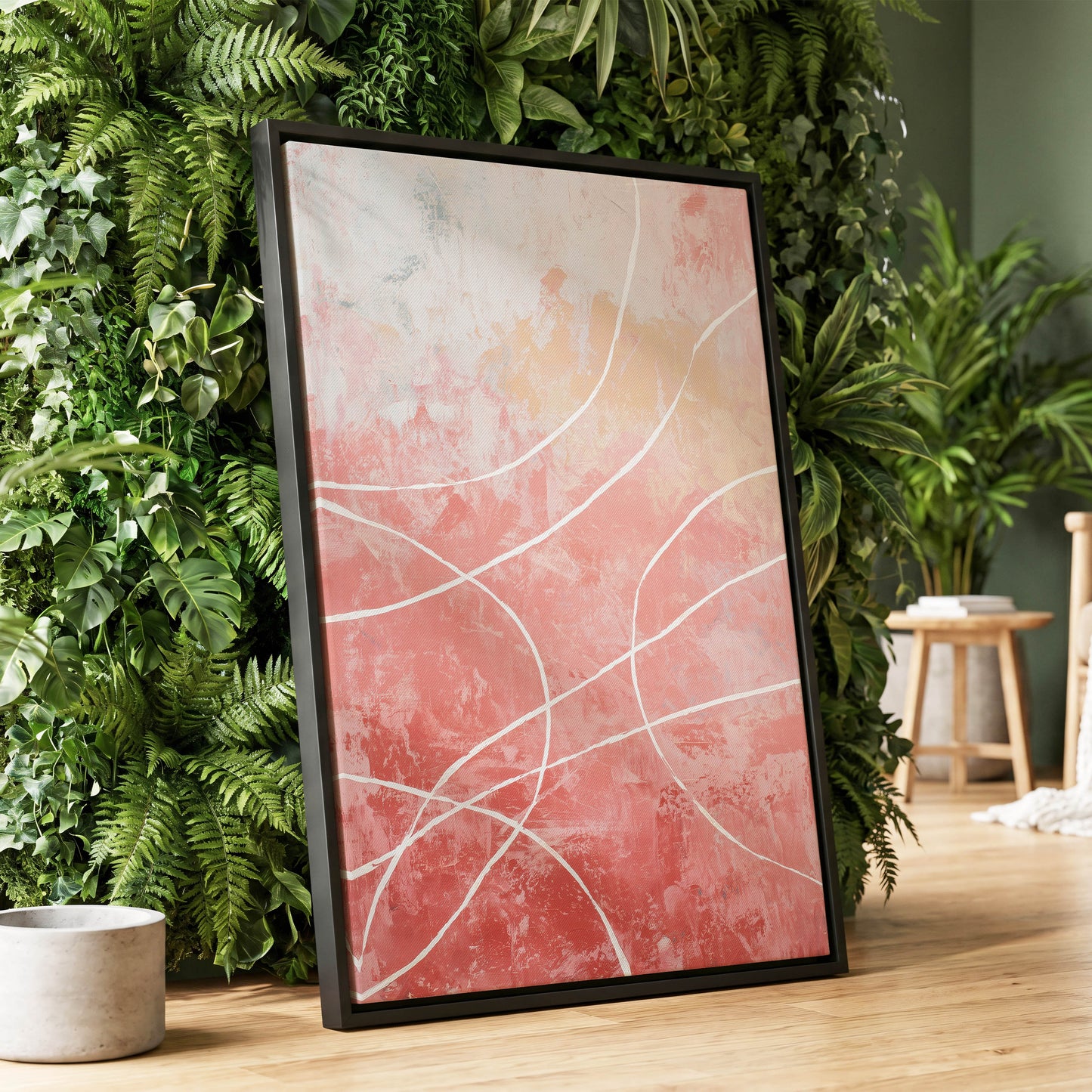 Blush Flow Line Abstract