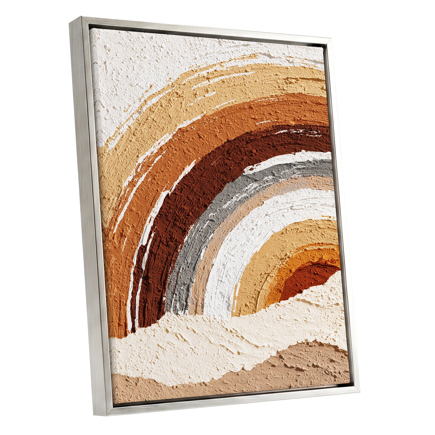 Terracotta Ochre Textured Rainbow Arch Wall Art