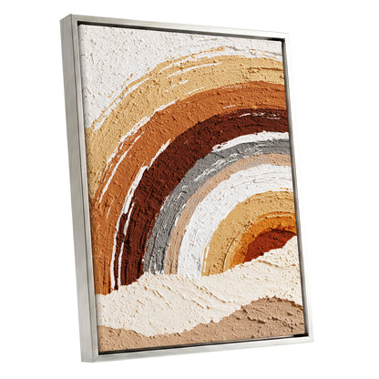Terracotta Ochre Textured Rainbow Arch Wall Art