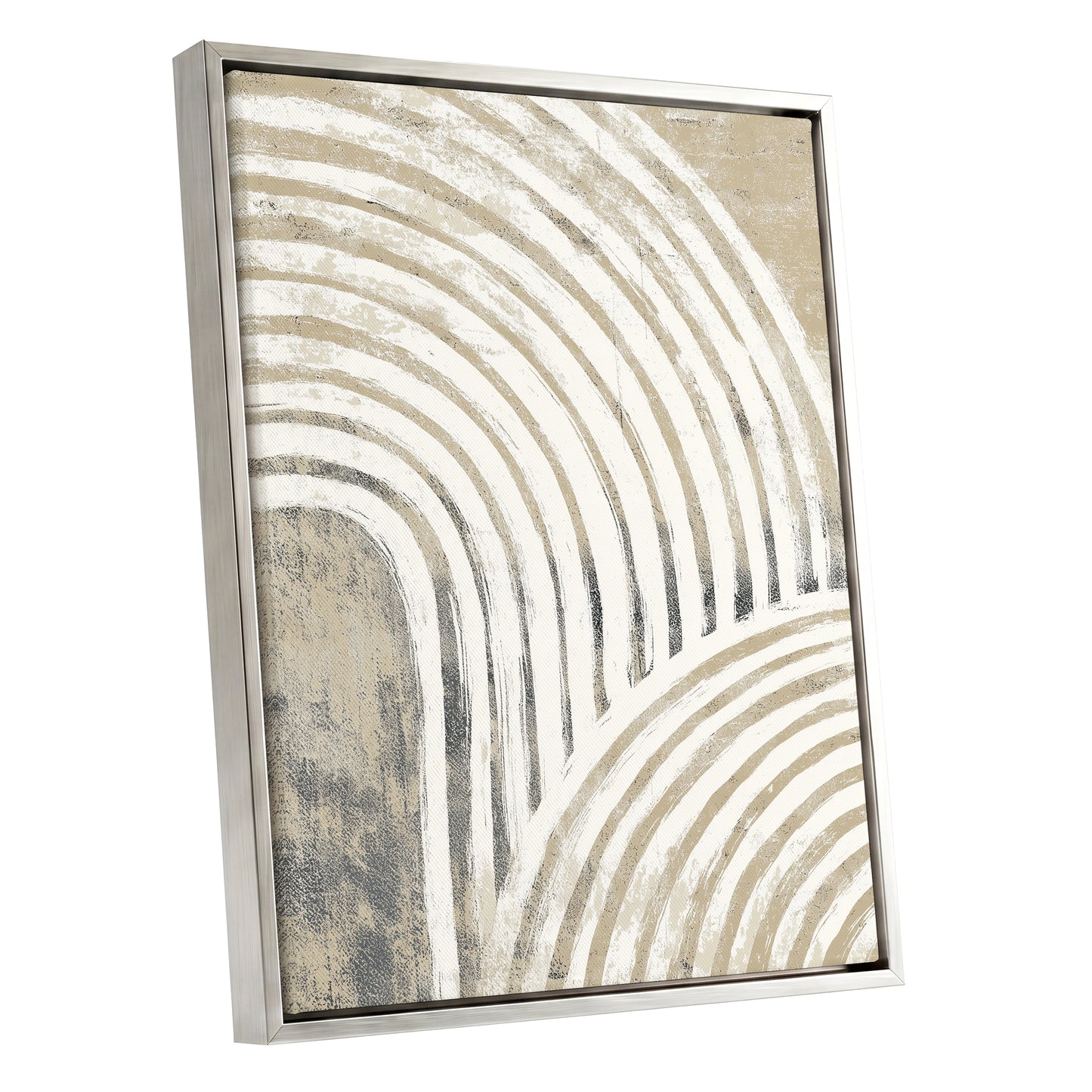 Neutral Beige Layered Rainbow Wall Art