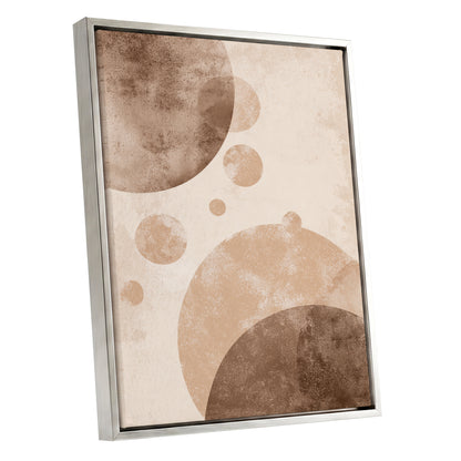 Neutral Brown Geometric Circles Abstract Wall Art