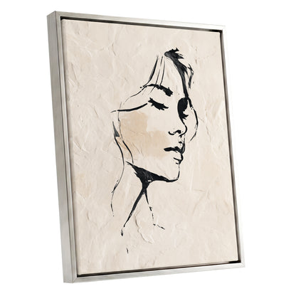Black Ivory Minimal Abstract Man Face Line Art