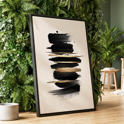 Black Gold Brushstrokes