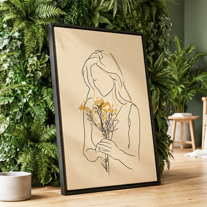 Golden Floral Silhouette