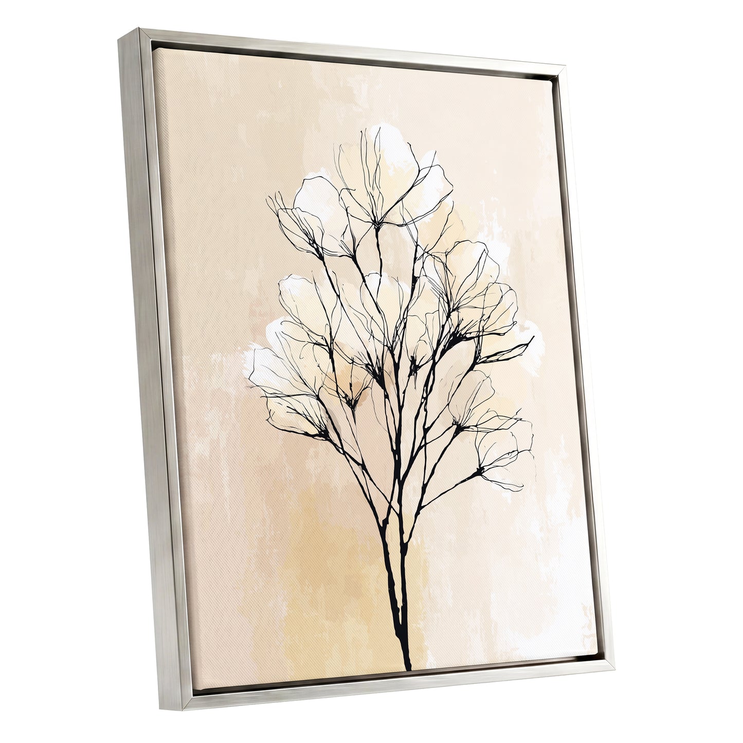 Neutral Cream Botanical Line Art Wall Art