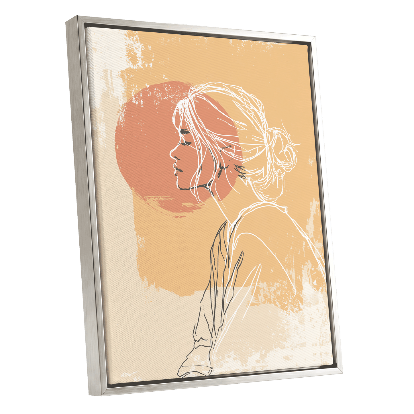 Sunlit Profile Line Art