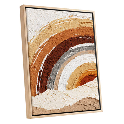 Terracotta Ochre Textured Rainbow Arch Wall Art