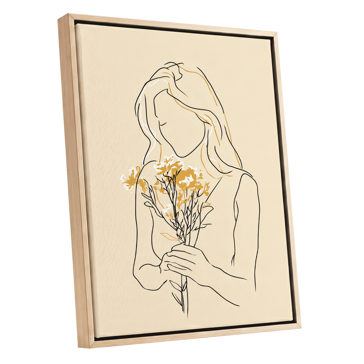 Golden Floral Silhouette