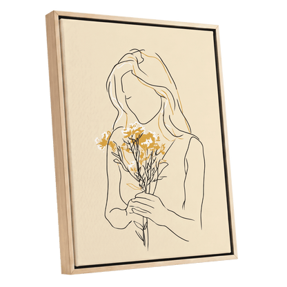 Golden Floral Silhouette
