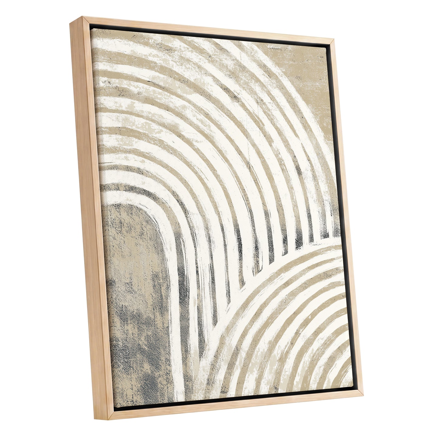 Neutral Beige Layered Rainbow Wall Art