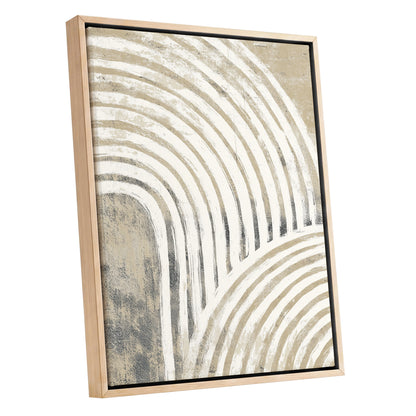 Neutral Beige Layered Rainbow Wall Art