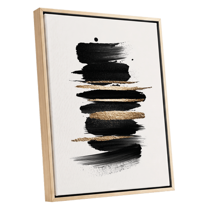 Black Gold Brushstrokes