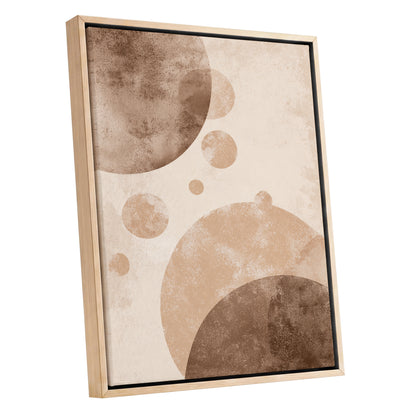 Neutral Brown Geometric Circles Abstract Wall Art