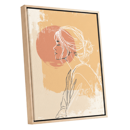 Sunlit Profile Line Art