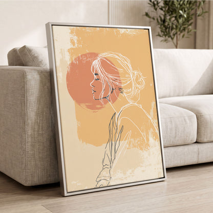 Sunlit Profile Line Art