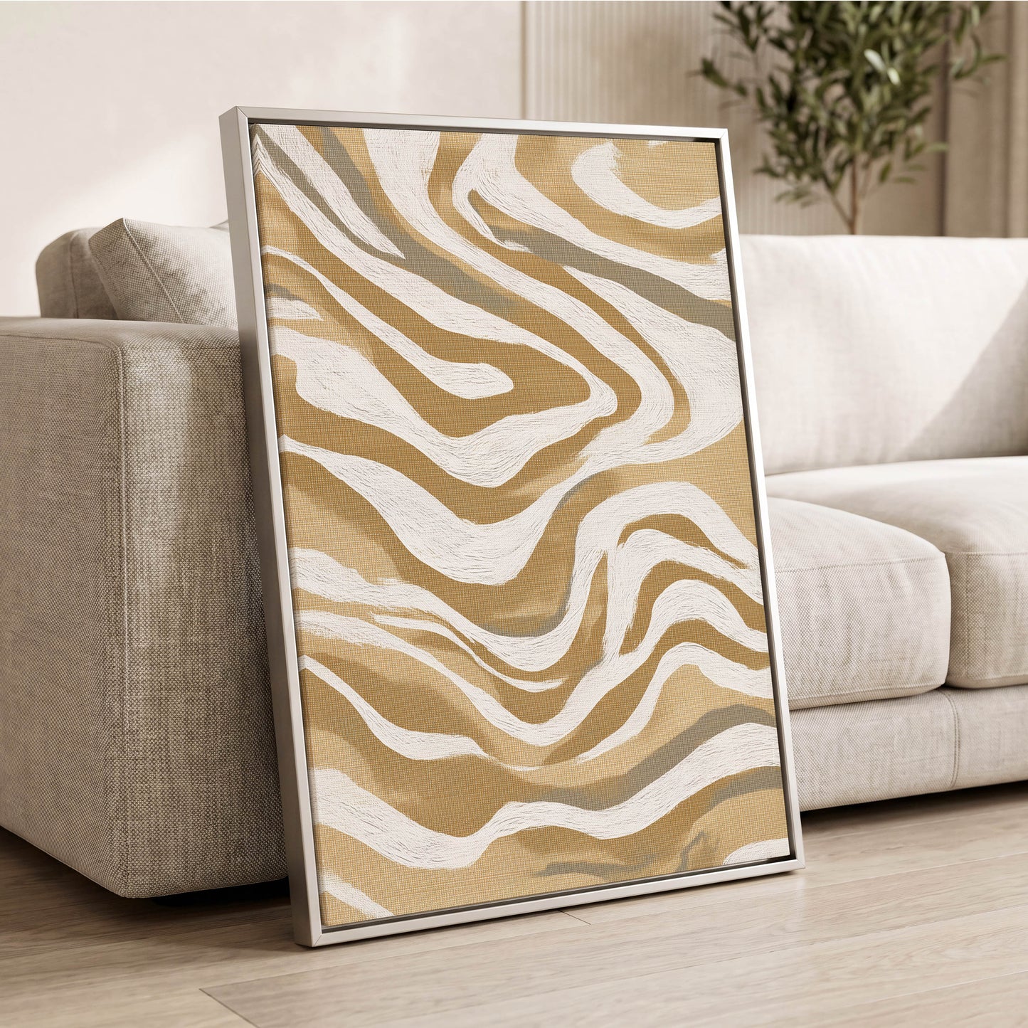 Ochre Flow Abstract