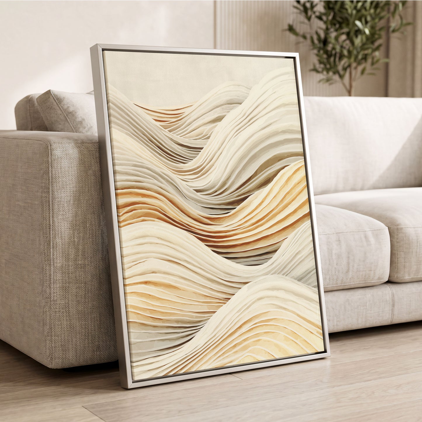 Ivory Layered Waves