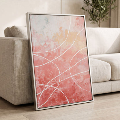 Blush Flow Line Abstract