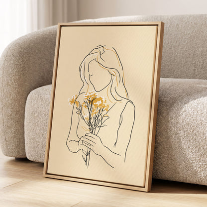 Golden Floral Silhouette