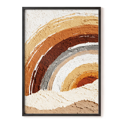 Terracotta Ochre Textured Rainbow Arch Wall Art