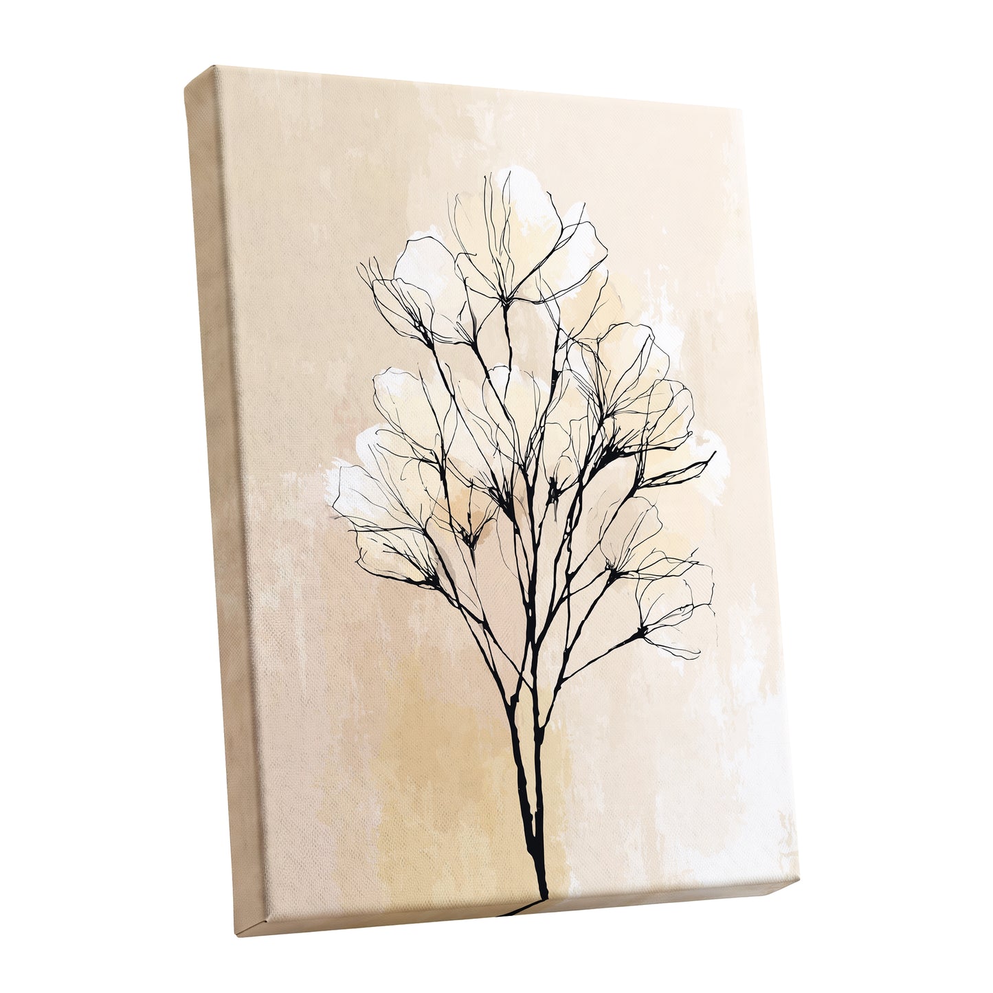 Neutral Cream Botanical Line Art Wall Art