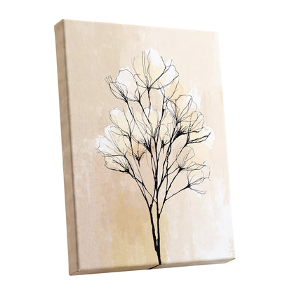 Neutral Cream Botanical Line Art Wall Art